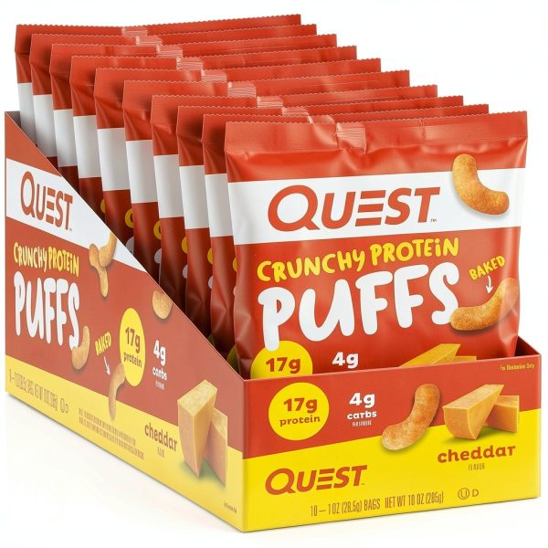 Quest Cheddar Protein Puffs High Protein Low Carb Snack-2