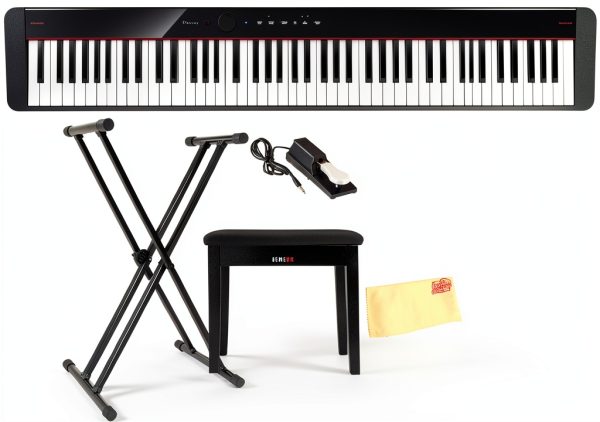 Casio PX-S1100BL Digital Piano Bundle with Adjustable Stand Black-0