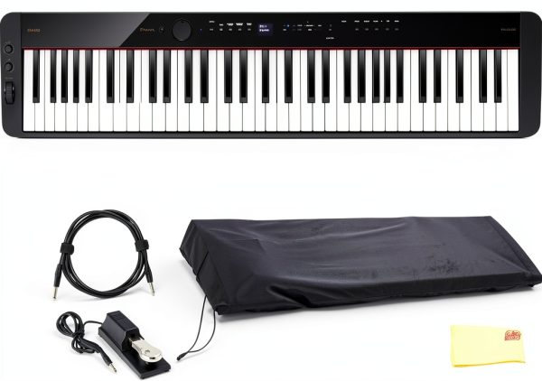 Casio PX S3100 Black 88 Key Digital Piano Bundle with Adjustable Stand-0