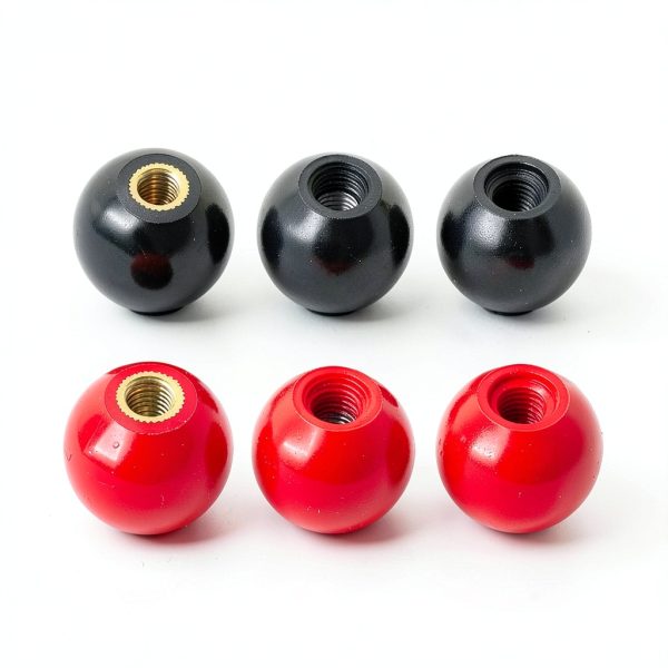 Othmro Threaded Ball Knob 20pcs 0.79in M5 Female Black Bakelite-4