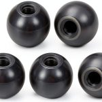 Threaded Ball Knob M8 25mm Phenolic Handle 5-Pack Black M Meterxity-0