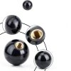 M10 Female Threaded Ball Knob – HERCHR 5pcs Black Lever for Lathe-1