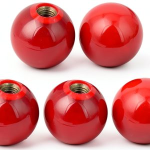 COMOK Red 5pcs 38mm Ball Knob with Threaded 10mm Hole – Sturdy Plastic-0