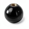 Othmro 5Pcs Black Threaded Ball Knobs – Brass Core, 1-3/8" Dia-3