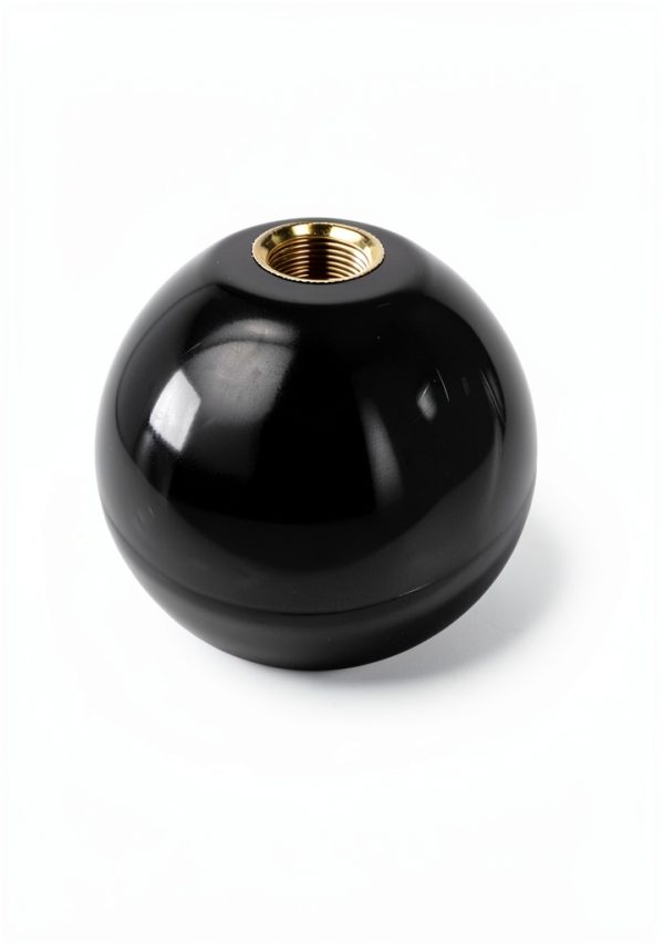 Othmro 5Pcs Black Threaded Ball Knobs – Brass Core, 1-3/8" Dia-3