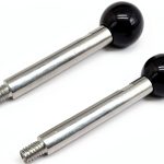 Machine Tool Handle NGe Ball Knob M8x100 - Black Metal-0