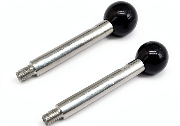 Machine Tool Handle NGe Ball Knob M8x100 - Black Metal-0