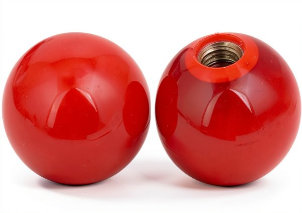 COMOK Red 5pcs 38mm Ball Knob with Threaded 10mm Hole – Sturdy Plastic-1
