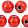 Threaded Ball Knob M10 35mm Red Phenolic Handle 5-Pack Meterxity-0
