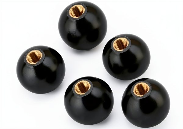 M10 Female Threaded Ball Knob – HERCHR 5pcs Black Lever for Lathe-7