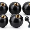 M10 Female Threaded Ball Knob – HERCHR 5pcs Black Lever for Lathe-0