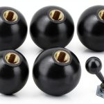 M10 Female Threaded Ball Knob – HERCHR 5pcs Black Lever for Lathe-0