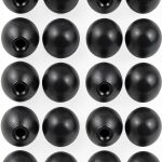 Othmro Threaded Ball Knob 20pcs 0.79in M5 Female Black Bakelite-0