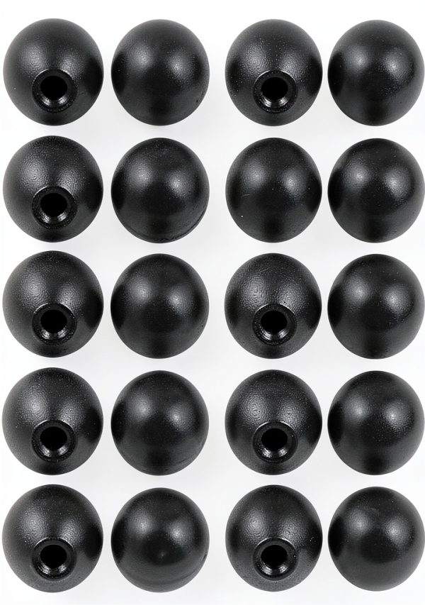 Othmro Threaded Ball Knob 20pcs 0.79in M5 Female Black Bakelite-0