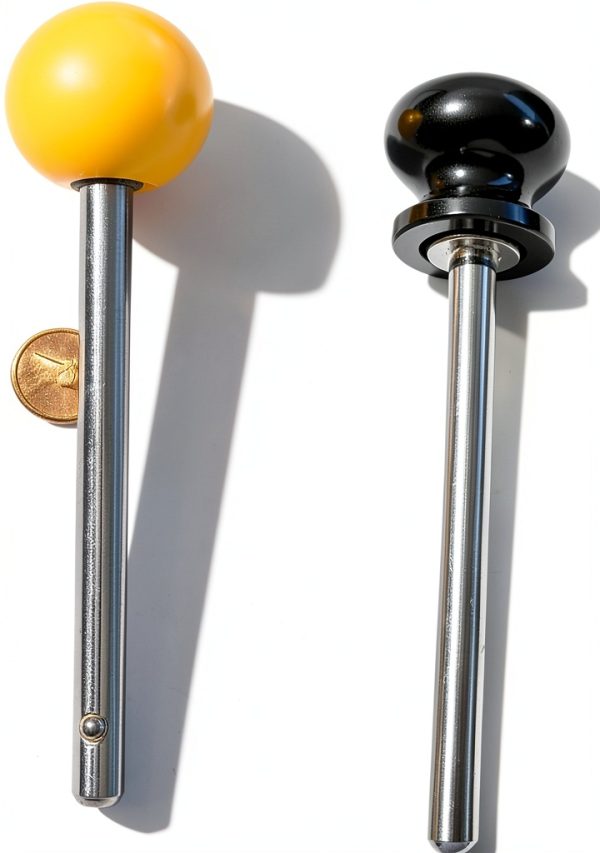 Phenolic ABS Yellow Ball Knob SB 3/8-16 Thread Brass Insert-2